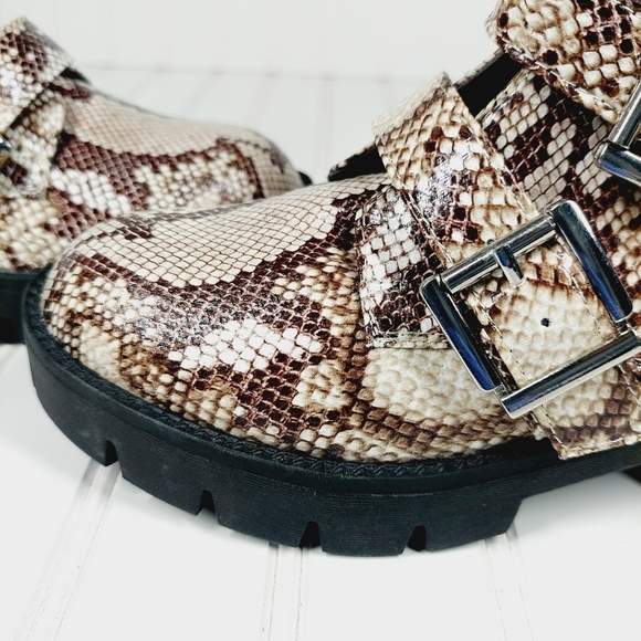 NEW BP Lilly Buckled Snake Print Moto Boot C408 - Picture 8 of 16